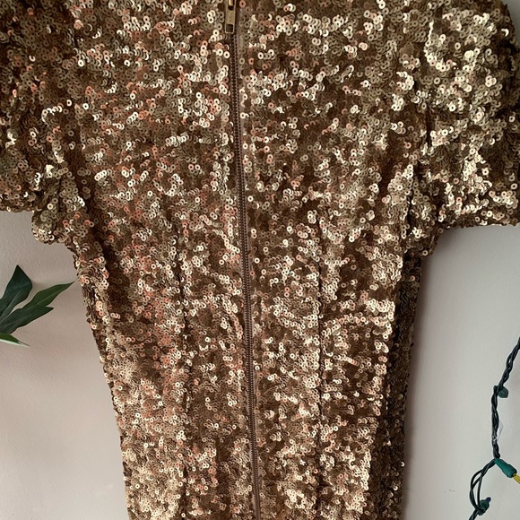 French connection sexy sparkle sequin dress v neck Sz 6 NWT NYE holidays party - Picture 8 of 10